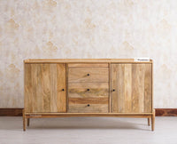 Wellington Solid Wood Sideboard Cabinet Furniselan - Natural-Finish