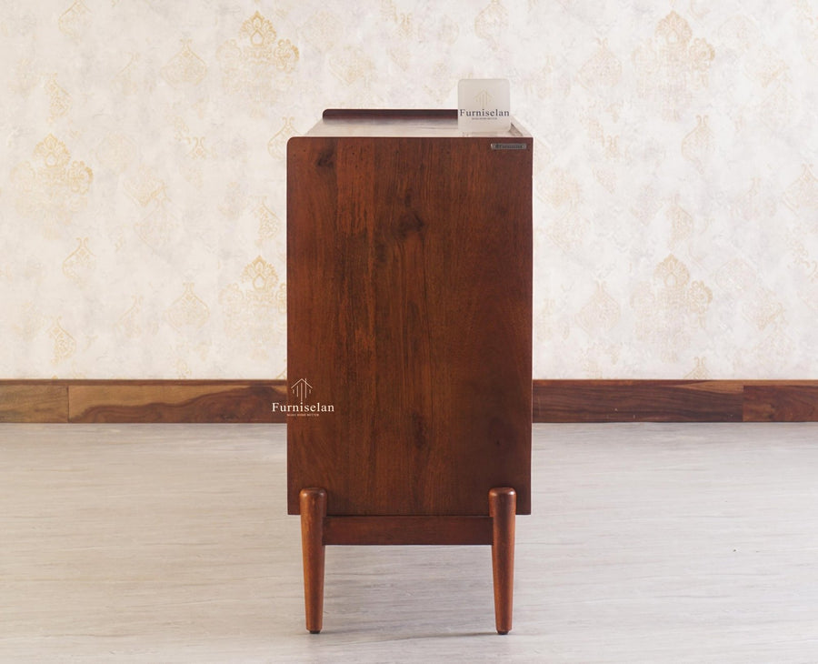 Wellington Solid Wood Sideboard Cabinet - Sideboard - Furniselan - Brown-Finish