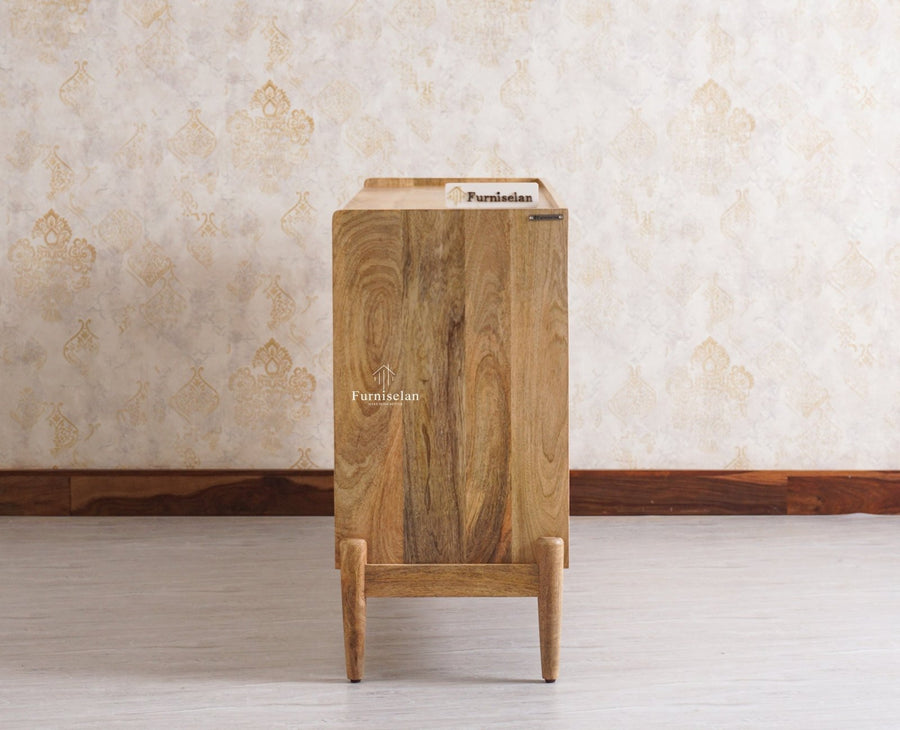 Wellington Solid Wood Sideboard Cabinet Furniselan - Natural-Finish