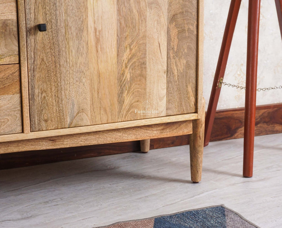 Wellington Solid Wood Sideboard Cabinet Furniselan - Natural-Finish