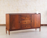 Wellington Solid Wood Sideboard Cabinet - Sideboard - Furniselan - Brown-Finish
