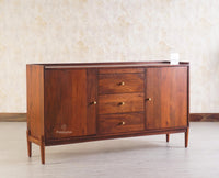Wellington Solid Wood Sideboard Cabinet - Sideboard - Furniselan - Brown-Finish