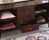 Wellington Solid Wood Sideboard Cabinet - Sideboard - Furniselan - Grey-Finish