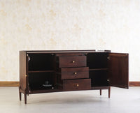 Wellington Solid Wood Sideboard Cabinet - Sideboard - Furniselan - Grey-Finish