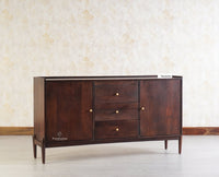 Wellington Solid Wood Sideboard Cabinet - Sideboard - Furniselan - Grey-Finish