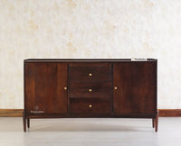 Wellington Solid Wood Sideboard Cabinet - Sideboard - Furniselan - Grey-Finish