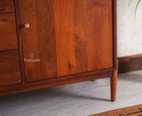 Wellington Solid Wood Sideboard Cabinet - Sideboard - Furniselan - Brown-Finish