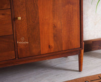 Wellington Solid Wood Sideboard Cabinet - Sideboard - Furniselan - Brown-Finish