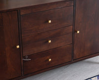 Wellington Solid Wood Sideboard Cabinet - Sideboard - Furniselan - Grey-Finish