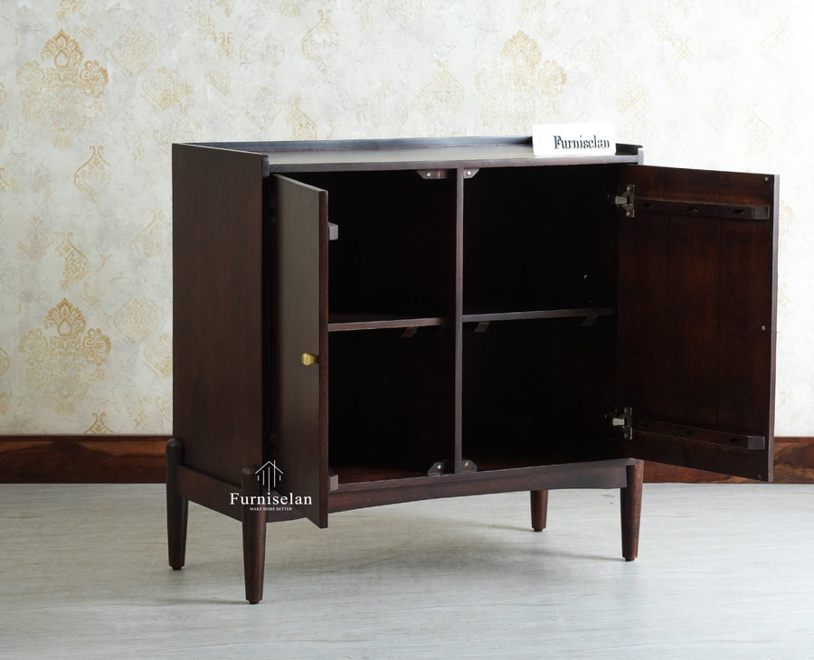 Wellington Solid Wood Sideboard Cabinet Two Door - Sideboard - Furniselan- Grey Finish