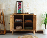 Wellington Solid Wood Sideboard Cabinet Two Door - Sideboard - Furniselan- Natural Finish