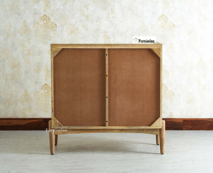 Wellington Solid Wood Sideboard Cabinet Two Door - Sideboard - Furniselan- Natural Finish
