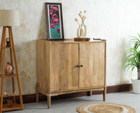 Wellington Solid Wood Sideboard Cabinet Two Door - Sideboard - Furniselan- Natural Finish