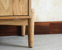 Wellington Solid Wood Sideboard Cabinet Two Door - Sideboard - Furniselan- Natural Finish