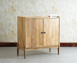 Wellington Solid Wood Sideboard Cabinet Two Door - Sideboard - Furniselan- Natural Finish