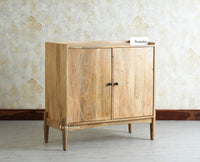 Wellington Solid Wood Sideboard Cabinet Two Door - Sideboard - Furniselan- Natural Finish