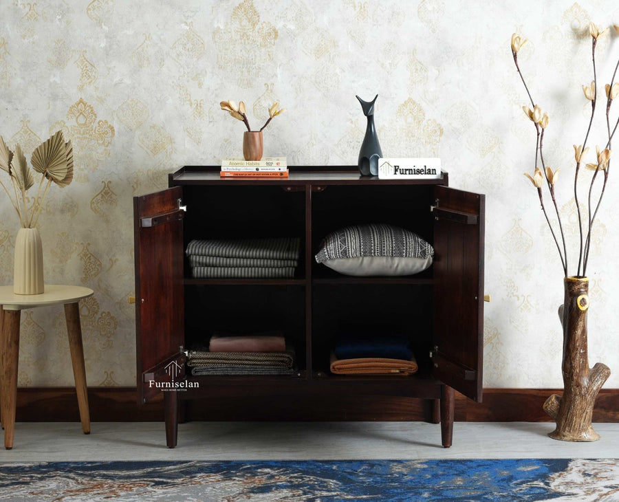 Wellington Solid Wood Sideboard Cabinet Two Door - Sideboard - Furniselan- Grey Finish