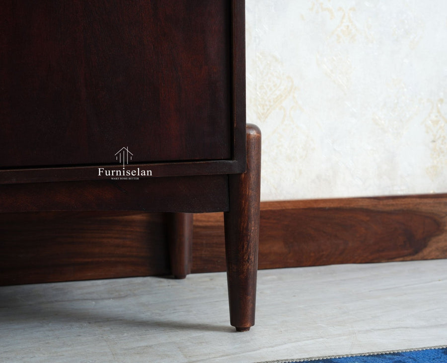 Wellington Solid Wood Sideboard Cabinet Two Door - Sideboard - Furniselan- Grey Finish