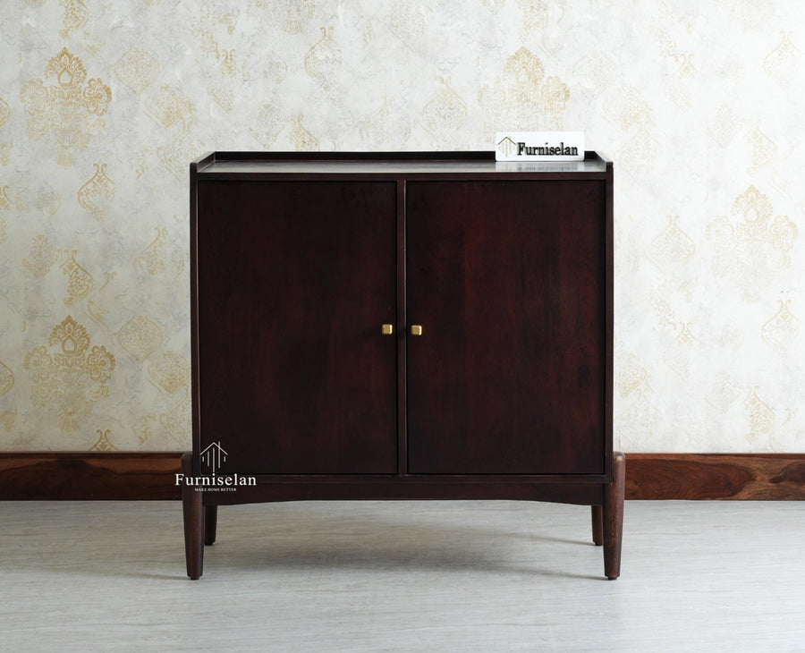 Wellington Solid Wood Sideboard Cabinet Two Door - Sideboard - Furniselan- Grey Finish