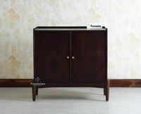 Wellington Solid Wood Sideboard Cabinet Two Door - Sideboard - Furniselan- Grey Finish