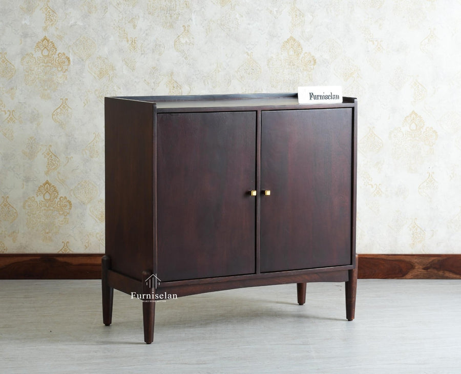 Wellington Solid Wood Sideboard Cabinet Two Door - Sideboard - Furniselan- Grey Finish