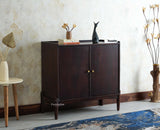 Wellington Solid Wood Sideboard Cabinet Two Door - Sideboard - Furniselan- Grey Finish