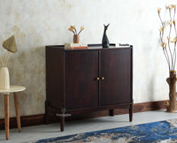 Wellington Solid Wood Sideboard Cabinet Two Door - Sideboard - Furniselan- Grey Finish
