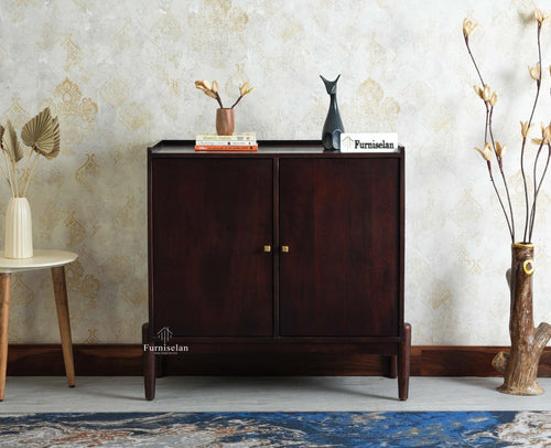 Wellington Solid Wood Sideboard Cabinet Two Door - Sideboard - Furniselan- Grey Finish