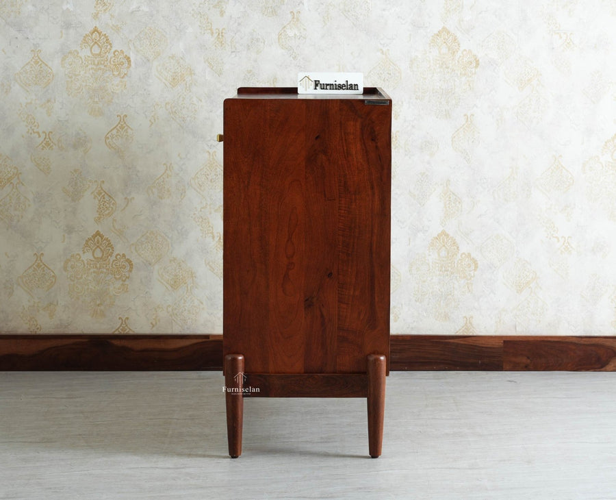 Wellington Solid Wood Sideboard Cabinet Two Door and Drawers - Sideboard - Furniselan - Brown Finish