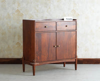 Wellington Solid Wood Sideboard Cabinet Two Door and Drawers - Sideboard - Furniselan - Brown Finish