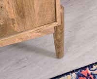 Wellington Solid Wood Sideboard Cabinet Two Door and Drawers - Sideboard - Furniselan - Natural-Finish
