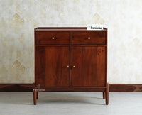 Wellington Solid Wood Sideboard Cabinet Two Door and Drawers - Sideboard - Furniselan - Brown Finish