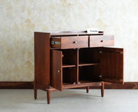 Wellington Solid Wood Sideboard Cabinet Two Door and Drawers - Sideboard - Furniselan - Brown Finish