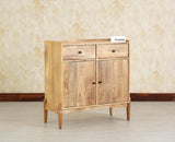 Wellington Solid Wood Sideboard Cabinet Two Door and Drawers natural finish