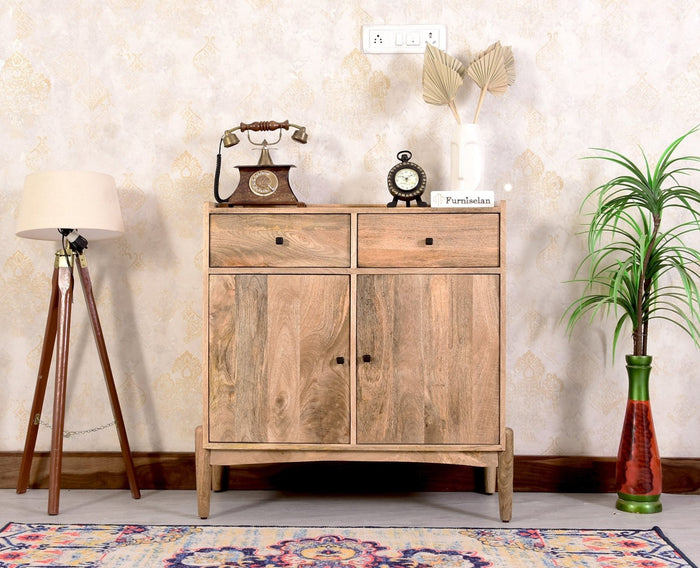 Wellington Solid Wood Sideboard Cabinet Two Door and Drawers - Sideboard - Furniselan