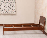 Wellington Solid Wood Single Size Bed - Single Size Bed - Furniselan Brown Finish
