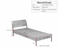Wellington Solid Wood Single Size Bed - Single Size Bed - Furniselan