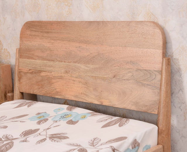 Wellington Solid Wood Single Size Bed - Single Size Bed - Furniselan Natural Finish