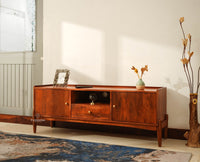 Wellington Solid Wood TV Cabinet Two Door and One Drawer- Brown Finish
