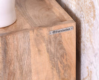 Wellington Solid Wood Two Drawer Side Table - Furniselan Natural Finish