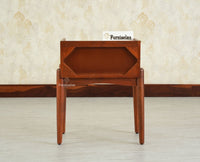 Wellington Solid Wood Two Drawer Side Table - Furniselan-Brown Finish