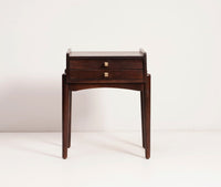 Wellington Solid Wood Two Drawer Side Table - Furniselan-Grey-Finish