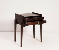 Wellington Solid Wood Two Drawer Side Table - Furniselan-Grey-Finish