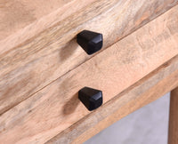 Wellington Solid Wood Two Drawer Side Table - Furniselan Natural Finish