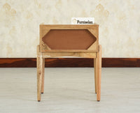 Wellington Solid Wood Two Drawer Side Table - Furniselan-Natural Finish