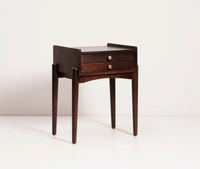 Wellington Solid Wood Two Drawer Side Table - Furniselan-Grey-Finish
