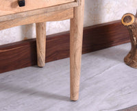 Wellington Solid Wood Two Drawer Side Table - Furniselan Natural Finish
