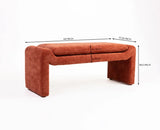 Wembley Cotton Bench Two seater Furniselan Light Brown