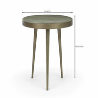 Liora Aluminum Side Table - Antique Brass Finish
