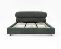 Westminster Double Size Upholstered Bed- Boucle Furniselan Green
